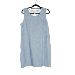 L.L. Bean Striped Shift Dress Size 16
